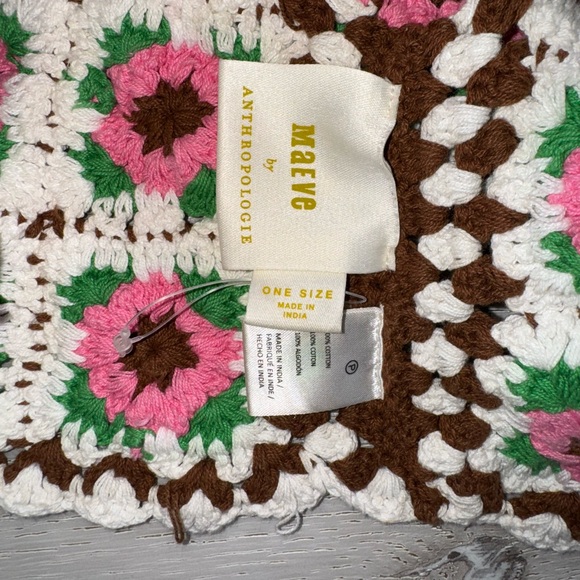 NWOT Maeve by Anthropologie Reversible crotchet crop top OS - Picture 5 of 5